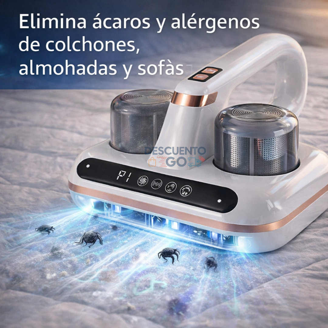 Aspiradora Mata Ácaros UV 10.000Pa con Filtro HEPA – Elimina 99.9% de Ácaros y Alérgenos en Colchones